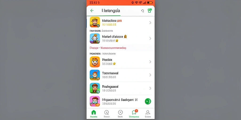 Tampilan awal permainan yang menarik dan user-friendly.