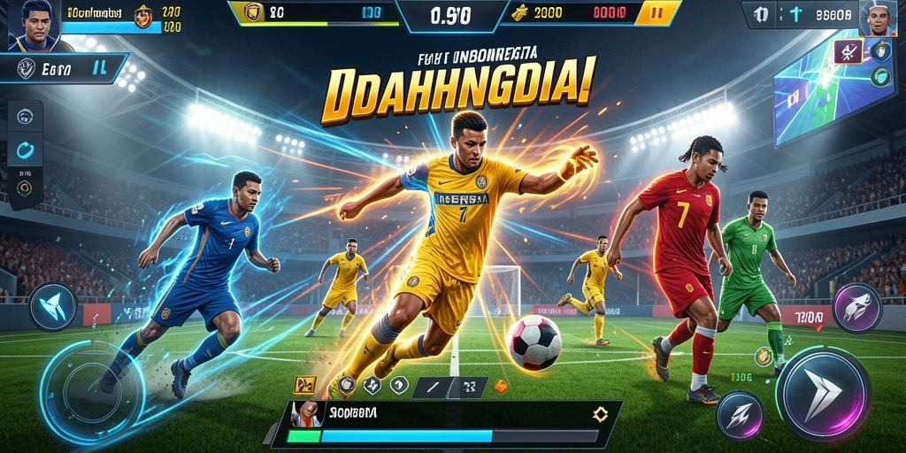 Tampilan karakter utama dalam aksi di dunia petualangan.