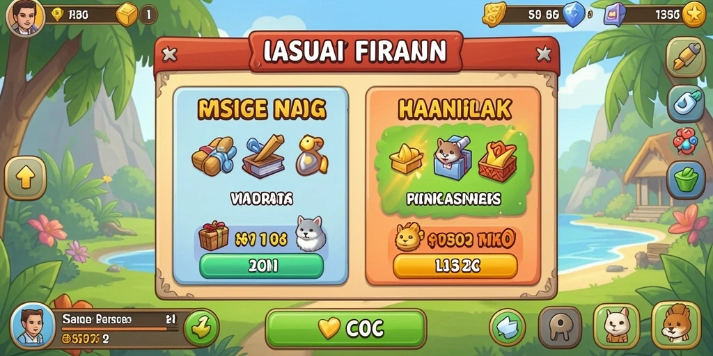 Tangkapan layar showcasing level 1 yang lucu.