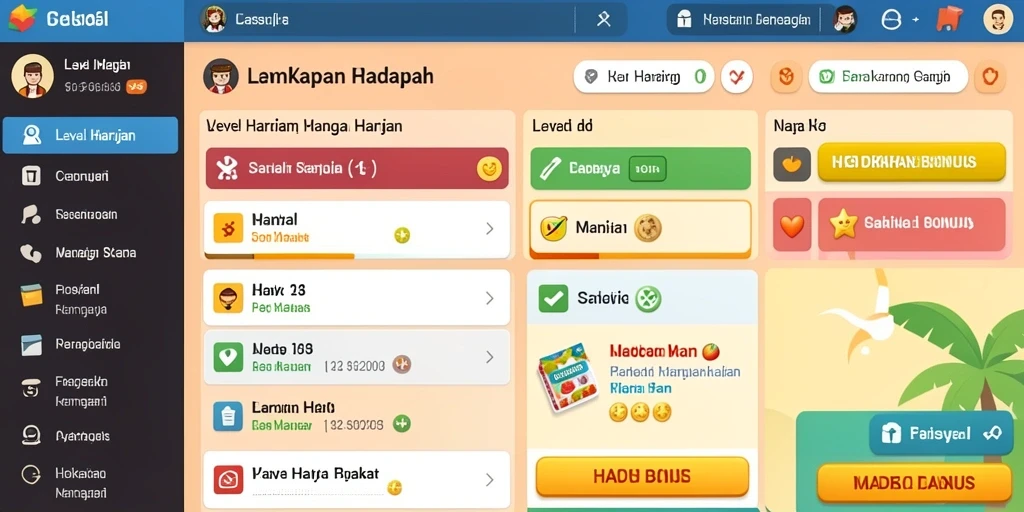 Tampilan menu utama yang menarik dan mudah dinavigasi.