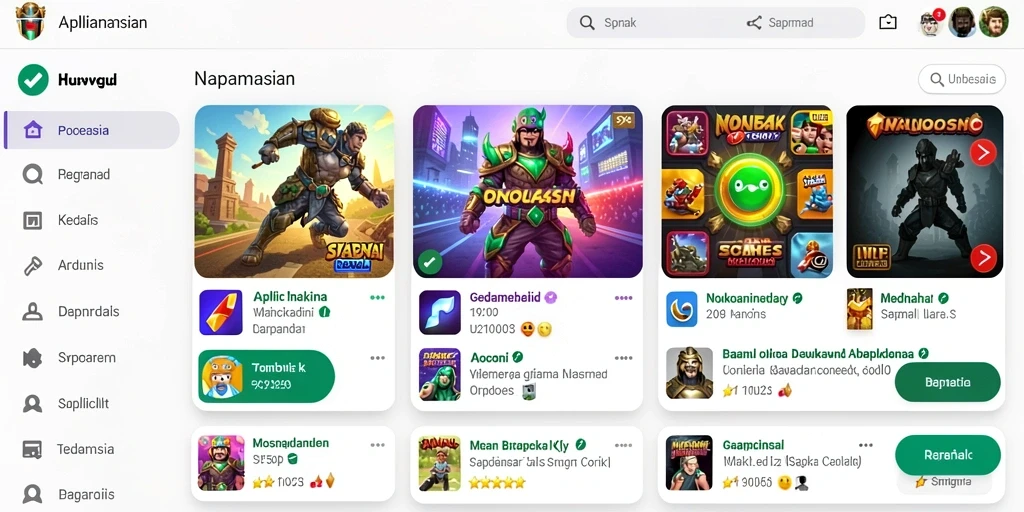 Tampilan awal V98 yang menarik dan memukau.